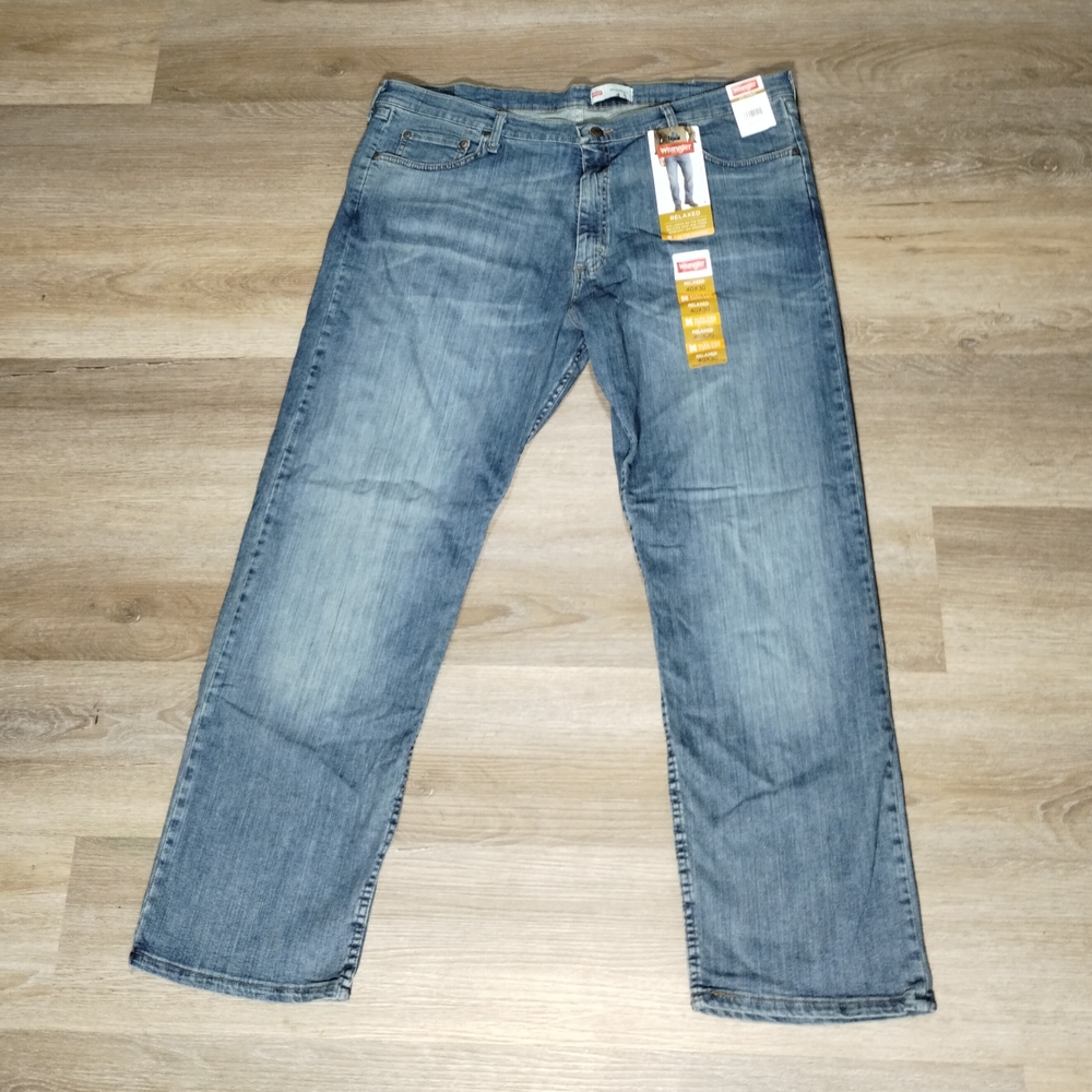 Wrangler Men's Relaxed Fit Blue Jeans 40×30 Straight Leg Casual Denim Cowboy